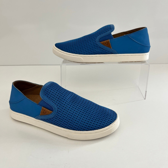 OluKai Pehuea Slip-On Sneakers Nautical Blue Mesh Breathable US 8 NWOT - Picture 4 of 11